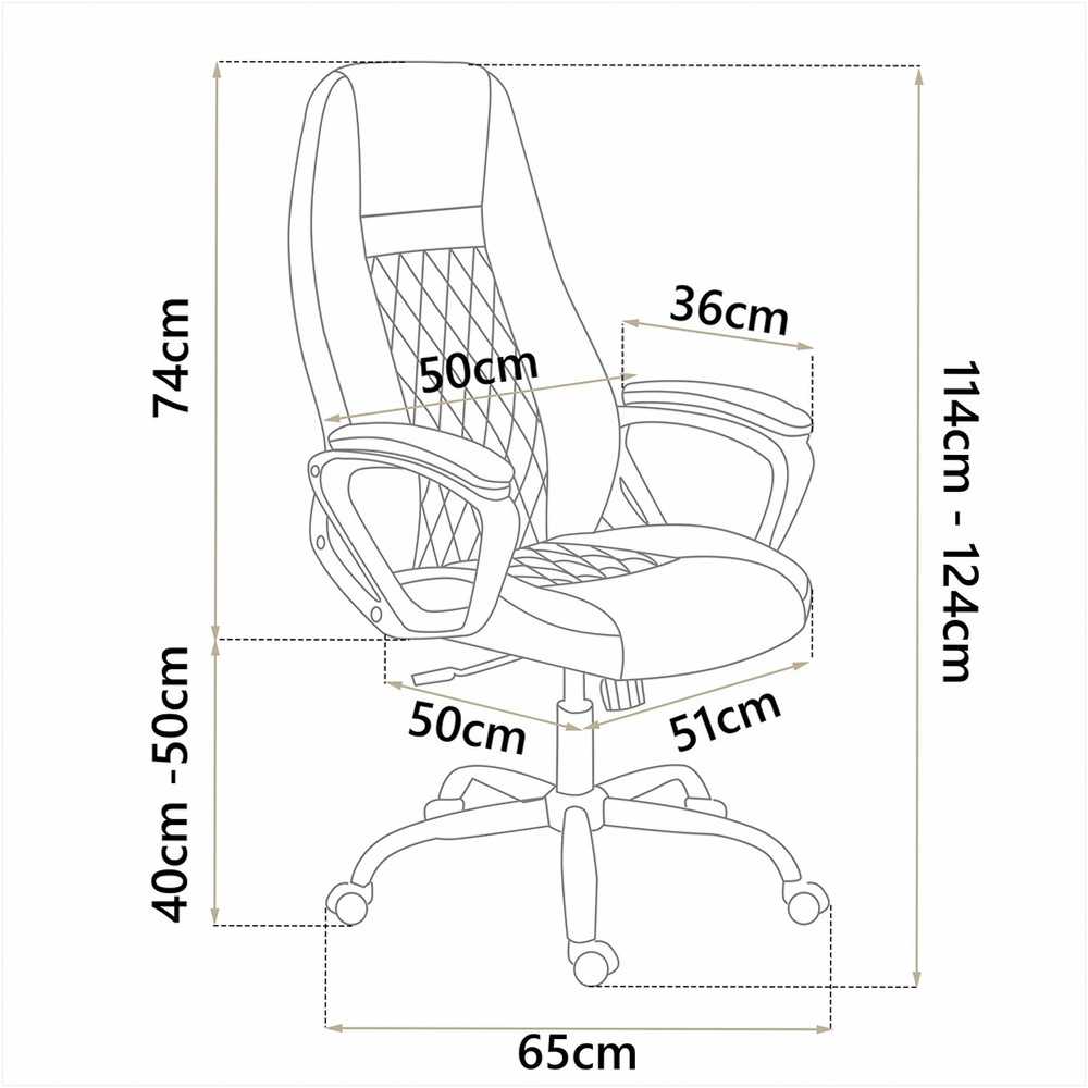 Ekologinės odos biuro kėdė, reguliuojamo aukščio, ergonomiško dizaino, chromuotas pagrindas, patogus sėdėjimas