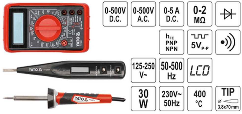 Yato įrankių rinkinys elektrikui YT-39009 68 vnt