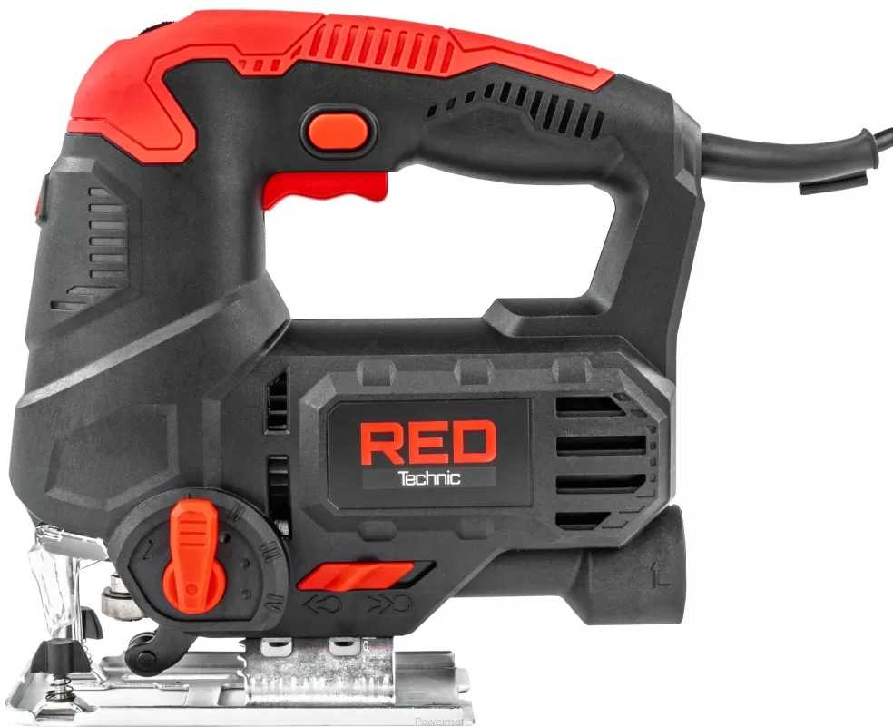 Red Technic Elektrinė siaurapjūklis, 1400 W, su 15 pjūklelių, reguliuojama švytuoklė, lazerinis kreipiklis, medienos ir metalo pjovimui, elektrinis įrankis