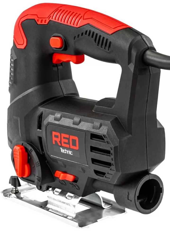 Red Technic Elektrinė siaurapjūklis, 1400 W, su 15 pjūklelių, reguliuojama švytuoklė, lazerinis kreipiklis, medienos ir metalo pjovimui, elektrinis įrankis