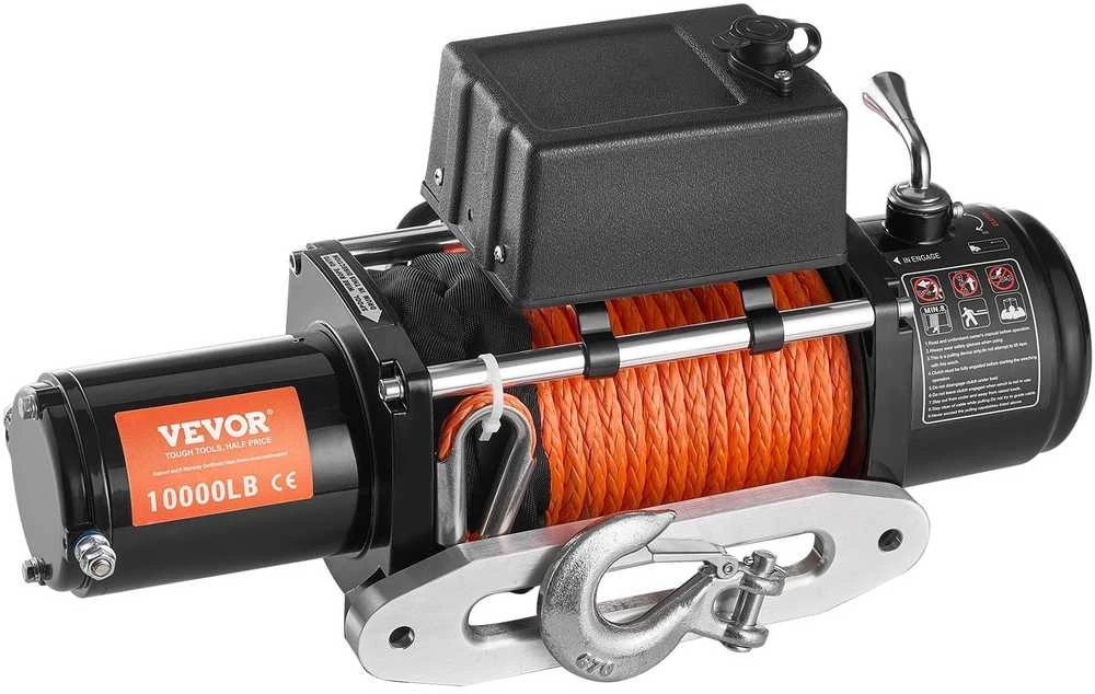 Elektrinė gervė sunkvežimiui 4535.9kg su sintetiniu lynu, 12V, vandeniui atspari, visureigių gervė