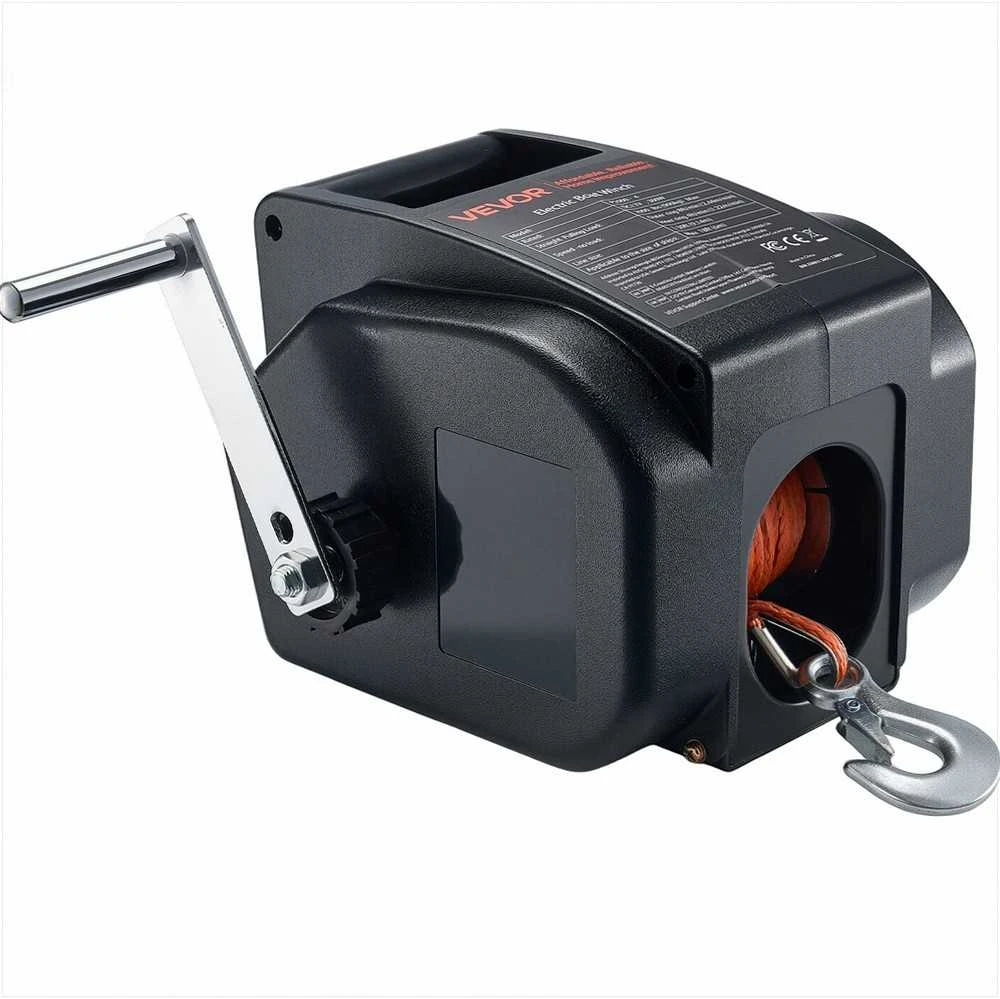 VEVOR Elektrinis valčių gervė, 12V DC 300W, reversinė gervė iki 900 kg