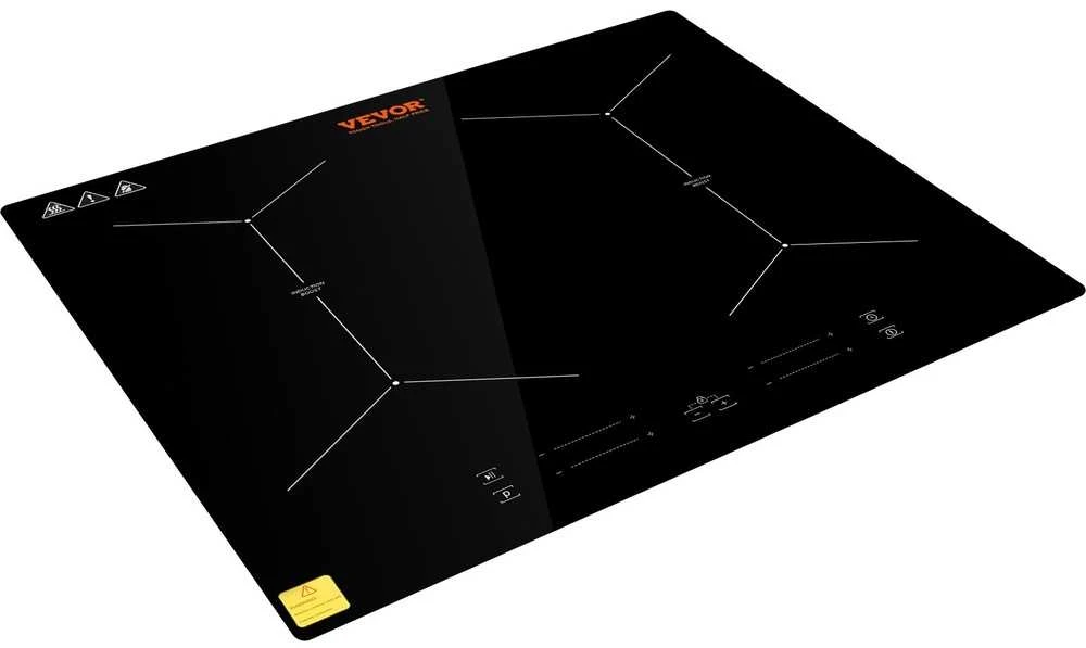 Elektrinė kaitlentė 60 cm, 4 kaitviečių keraminio stiklo kaitlentė, jutiklinio valdymo elektrinė viryklė
