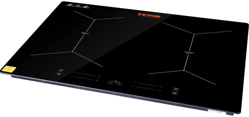 Elektrinė kaitlentė 60 cm, 4 kaitviečių keraminio stiklo kaitlentė, jutiklinio valdymo elektrinė viryklė
