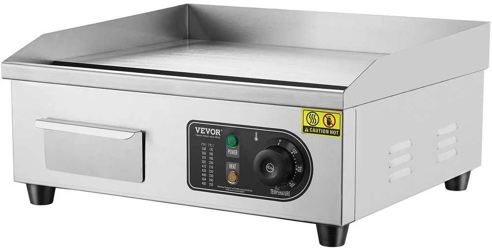VEVOR Elektrinė kepimo plokštė, 2800 W, lygi paviršiaus keptuvė, komercinė