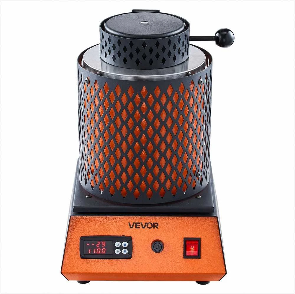 Elektrinė krosnelė VEVOR Elektrinė lydymo krosnis su 5kg tigliu