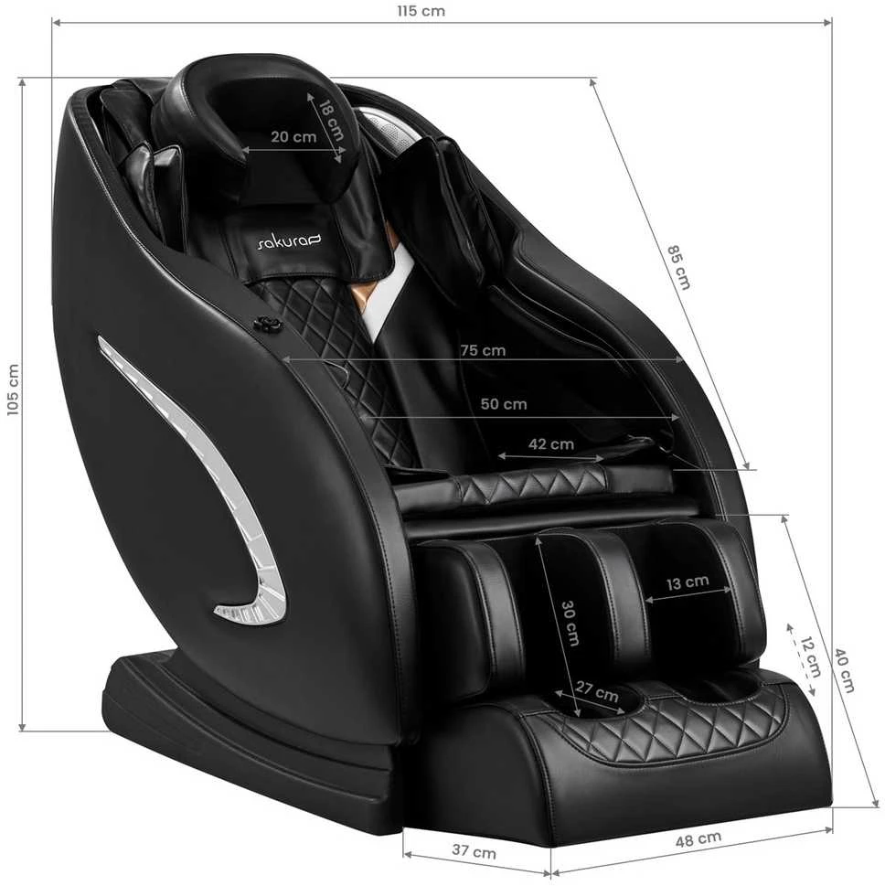 Activeshop masažinė kėdė Sakura Classic 305, Juoda