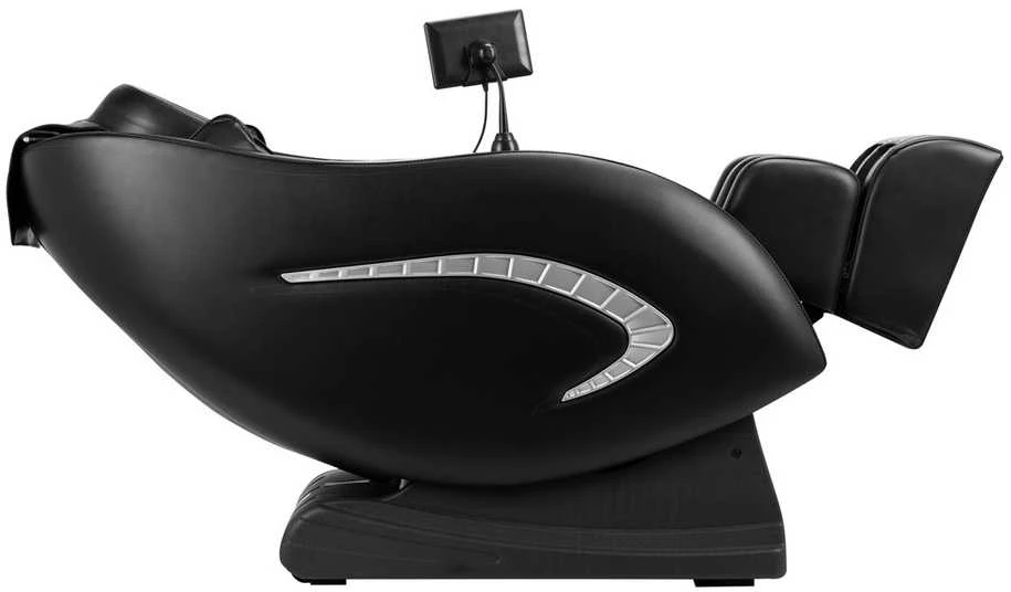Elektrinė masažinė kėdė, viso kūno Shiatsu masažas, su Bluetooth garsiakalbiu, juodos dirbtinės odos atlošas, nulinės gravitacijos kėdė, namų masažo atlošas