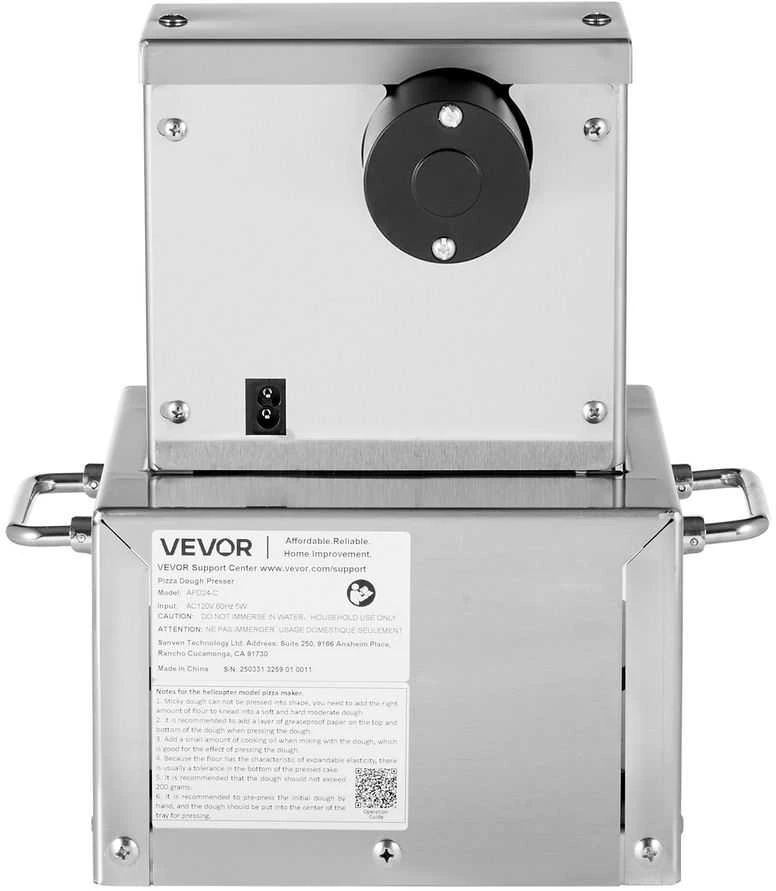 VEVOR Elektrinė 15 cm picos tešlos presas