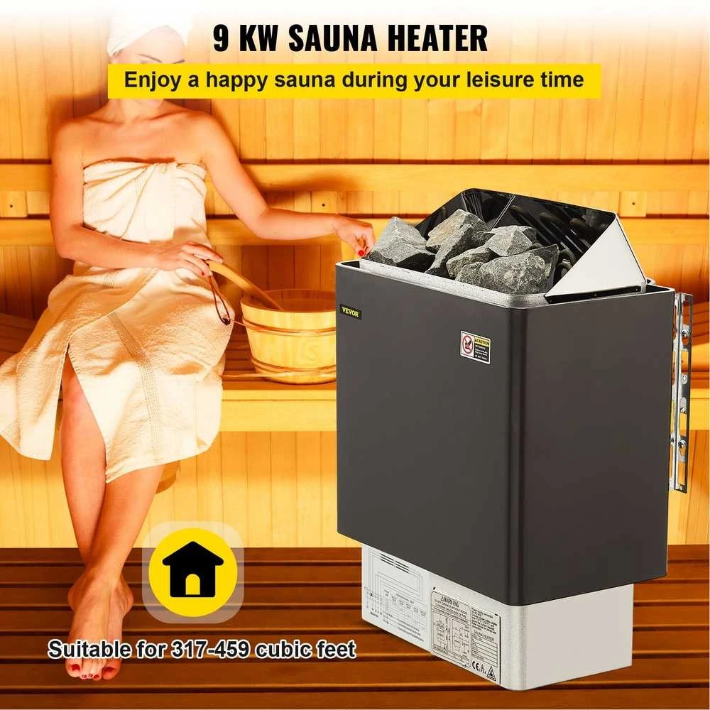 VEVOR Elektrinis saunos šildytuvas su išorine kontrole 9 kw