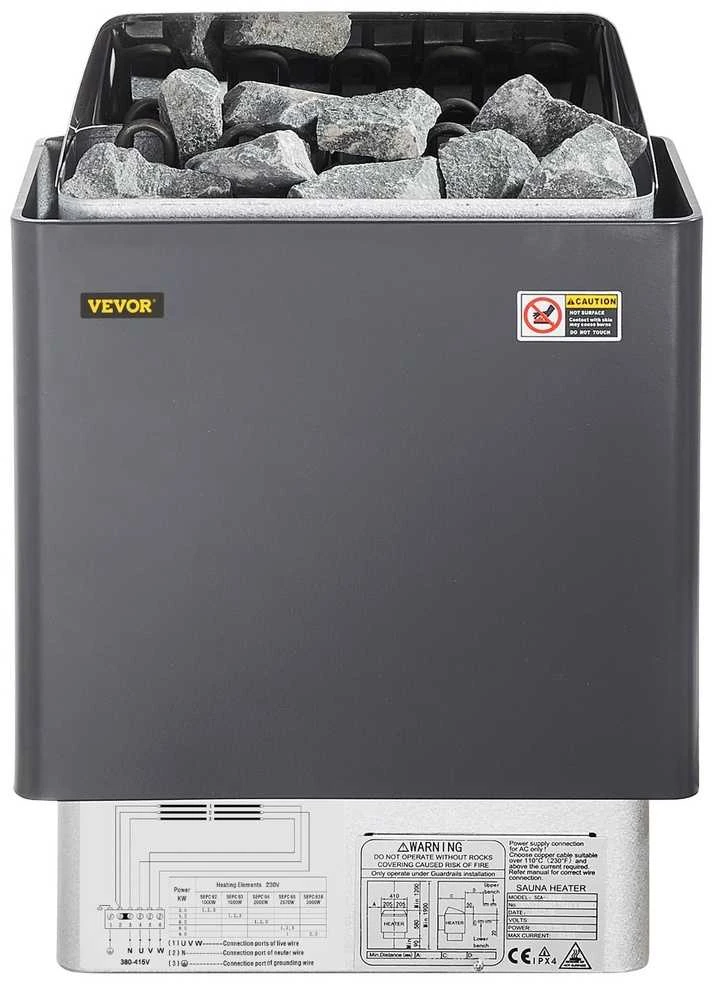 Elektrinė pirties krosnelė, 9kW, išorinis valdymas, skirta SPA ir namų pirčiai, greito šildymo krosnis, reguliuojama temperatūra