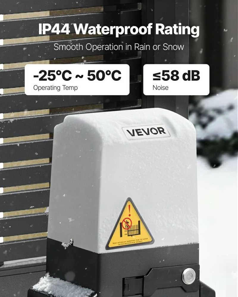 Elektrinė stumdomų vartų pavara 550W, automatinis vartų operatorius, IR jutiklis, 25m, 1500kg, kiemo vartams, slankiojantiems vartams