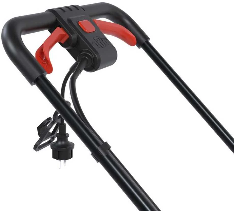 Elektrinė vejapjovė, 1300W, 320mm pjovimo plotis, 3 padėčių aukščio reguliavimas, lengva sodo vejapjovė, kompaktiška elektrinė vejapjovė