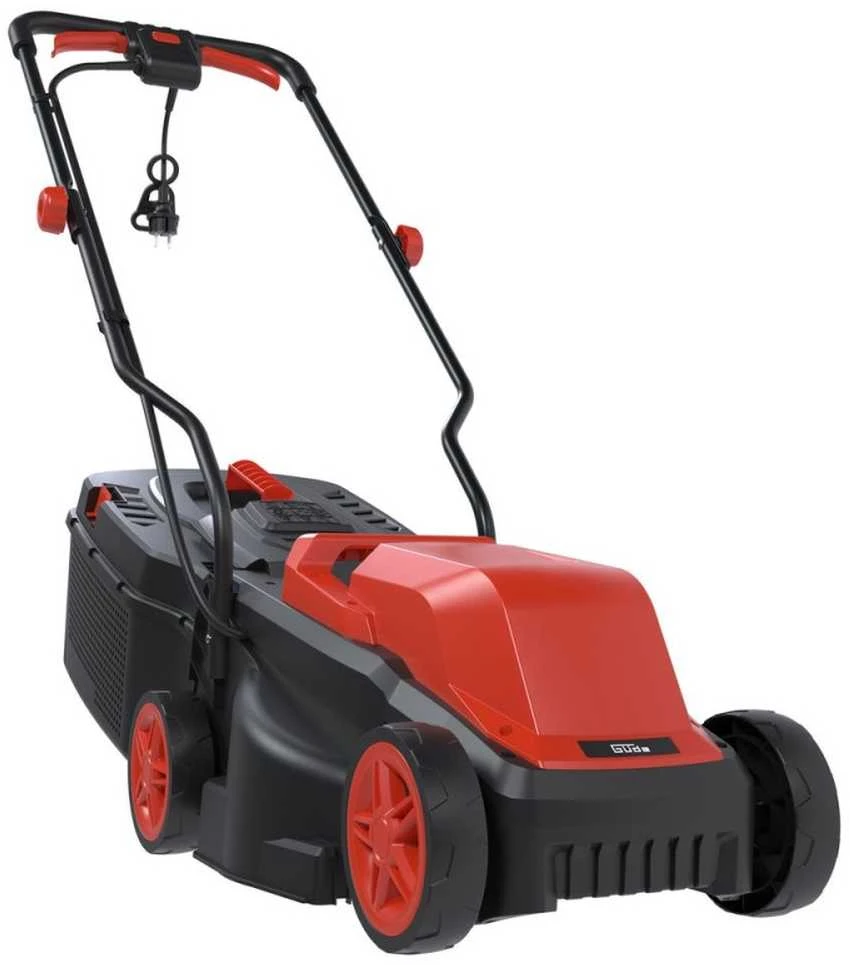 Elektrinė vejapjovė, 1300W, 320mm pjovimo plotis, 3 padėčių aukščio reguliavimas, lengva sodo vejapjovė, kompaktiška elektrinė vejapjovė