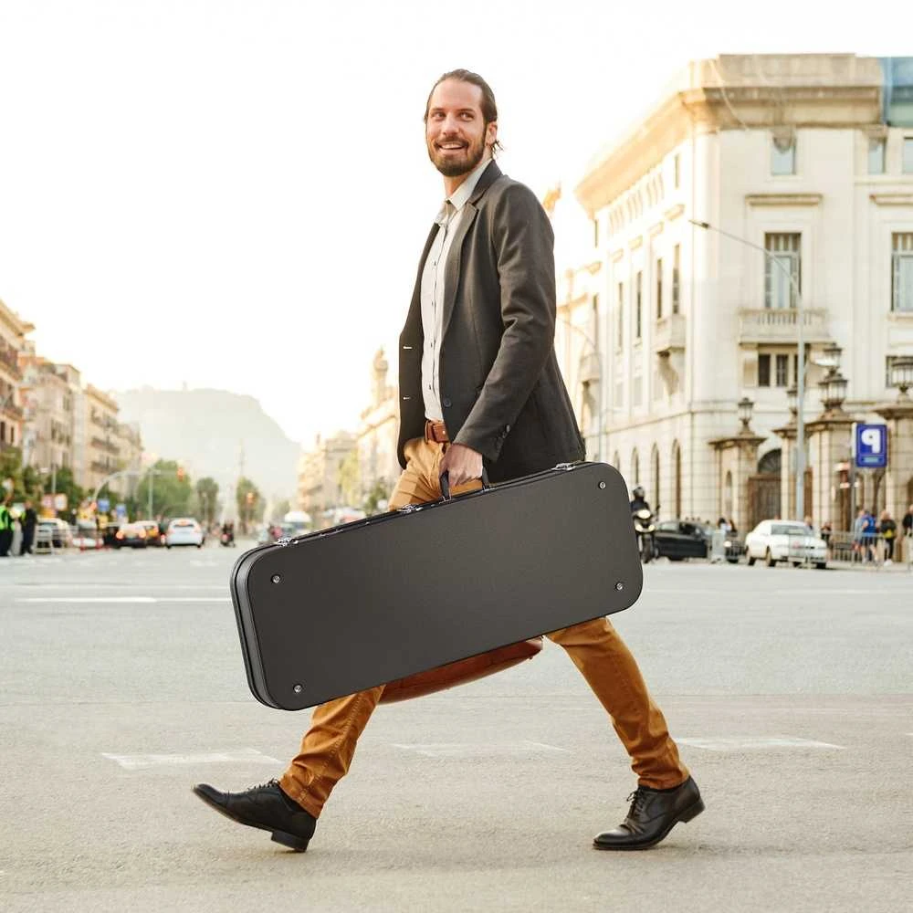 Elektrinės gitaros kietas dėklas 1095 mm, stačiakampis, vandeniui atsparus, juodas, gitaros dėklas, neperšlampamas futliaras, apsauginis dėklas gitarai