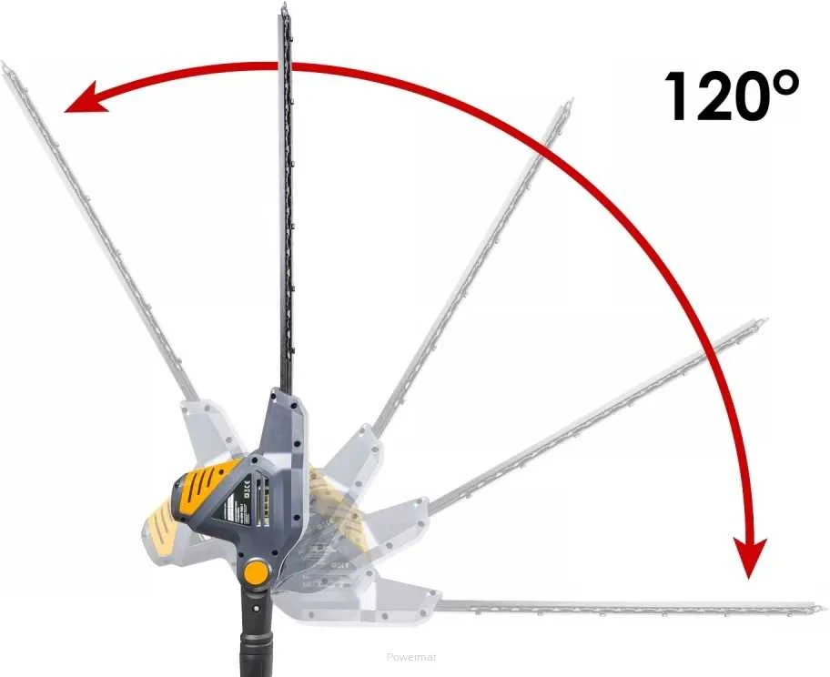 Powermat Elektrinės gyvatvorių žirklės teleskopinės, 900W