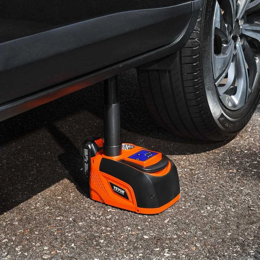 Elektrinis automobilių domkratas 5t, hidraulinis su nuotoliniu valdymu, nešiojamas, skirtas automobiliams, visureigiams, sunkvežimiams, padangų keitimui