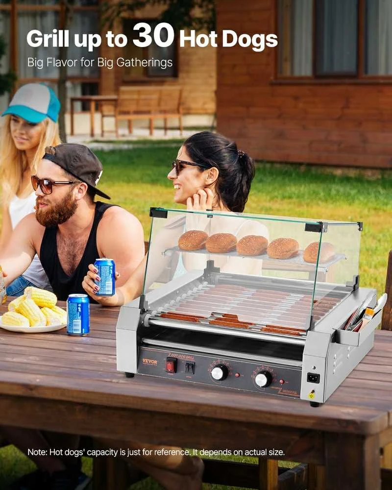 VEVOR Elektrinė 30 dešrelių grilis su 11 volelių