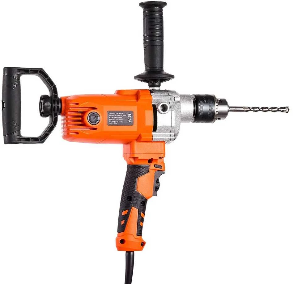 Elektrinis gręžtuvas-maišytuvas, 15.89mm griebtuvas, 0-750 aps./min, rankinis maišymo gręžtuvas cementui, dažams, pašarams, gręžimui ir maišymui