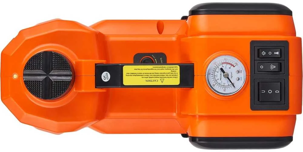 Elektrinis hidraulinis automobilinis domkratas 5t, ratų keitimui su veržliarakčiu ir pompa, 12V auto keltuvas.