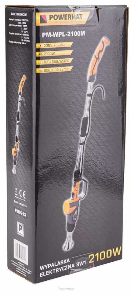 Elektrinis karšto oro pistoletas 3-in-1, 2000W, su 5 antgaliais, piktžolių deginimui, grilio uždegimui, dažų šalinimui, karšto oro pistoletas