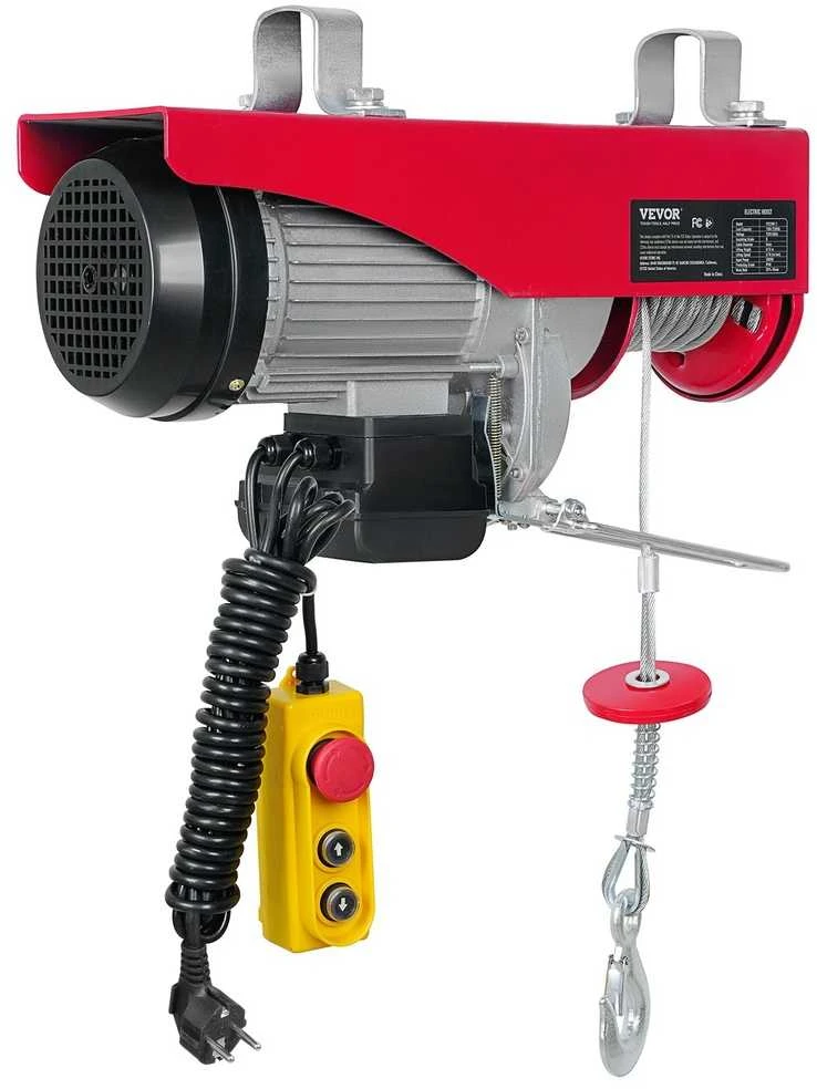 Elektrinis keltuvas 1000 kg, 1600W 220V, 12 m, lyninis, su pultu, vario variklis, skirtas garažui, sandėliui, gamyklai, dirbtuvėms