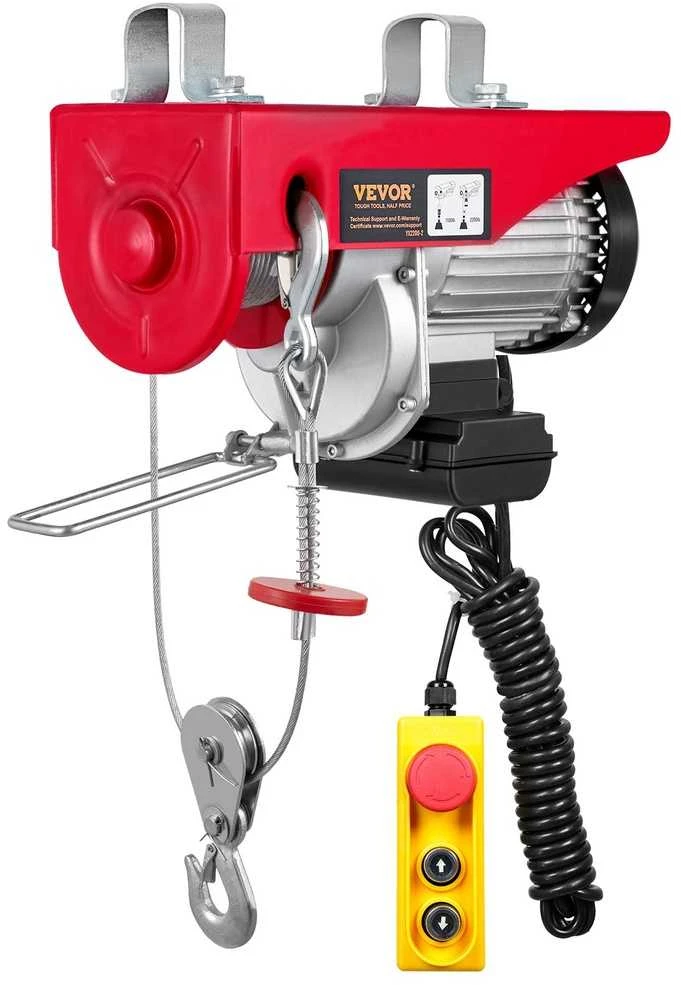 Elektrinis keltuvas 1000 kg, 1600W 220V, 12 m, lyninis, su pultu, vario variklis, skirtas garažui, sandėliui, gamyklai, dirbtuvėms