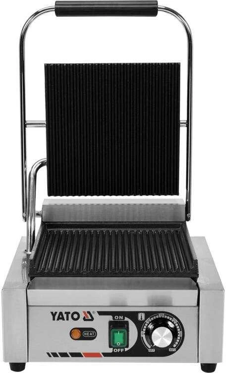 Yato Elektrinis kontaktinis grilis, briaunotas, 32cm, 1.8kW, keptuvas