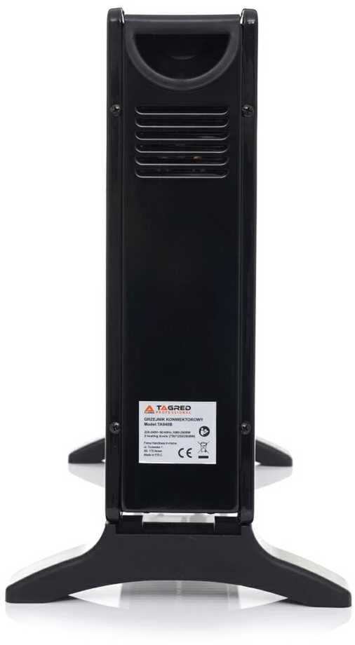 Elektrinis konvekcinis šildytuvas 2000W, juodas, nešiojamas šildytuvas namams, efektyvus elektrinis radiatorius, greitai šildantis konvektorius