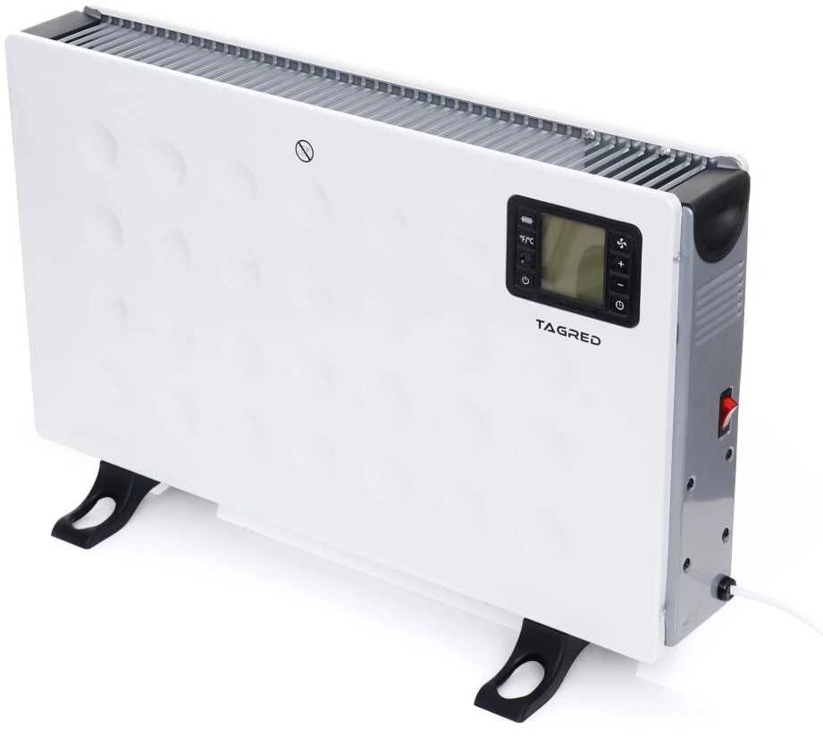 Elektrinis konvekcinis šildytuvas, su nuotolinio valdymo pultu, LCD laikmatis, 2000W, nešiojamas šildytuvas namams, energiją taupantis šildytuvas, tylus konvekcinis radiatorius