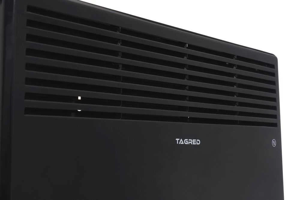 Elektrinis konvekcinis šildytuvas su termostatu, 1500W reguliuojamas šildytuvas, juodas sieninis šildytuvas, nešiojamas elektrinis šildytuvas
