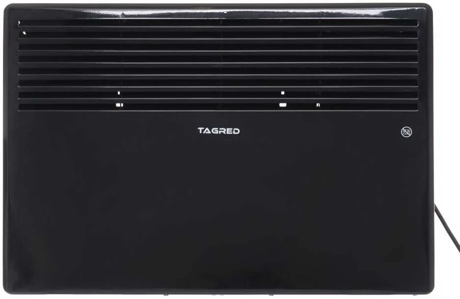 Elektrinis konvekcinis šildytuvas su termostatu, 1500W reguliuojamas šildytuvas, juodas sieninis šildytuvas, nešiojamas elektrinis šildytuvas