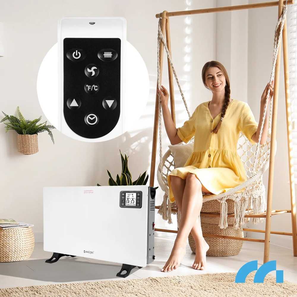 Elektrinis konvekcinis šildytuvas, su termostatu ir nuotoliniu valdymu, 2000W Turbo šildytuvas namams, greitai šildantis nešiojamas patalpų šildytuvas