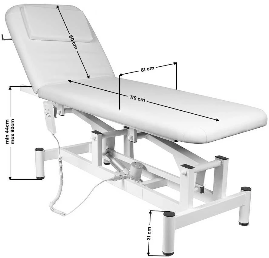 Activeshop Elektrinis masažo stalas ELECTRIC BED 1 MOTOR Baltas