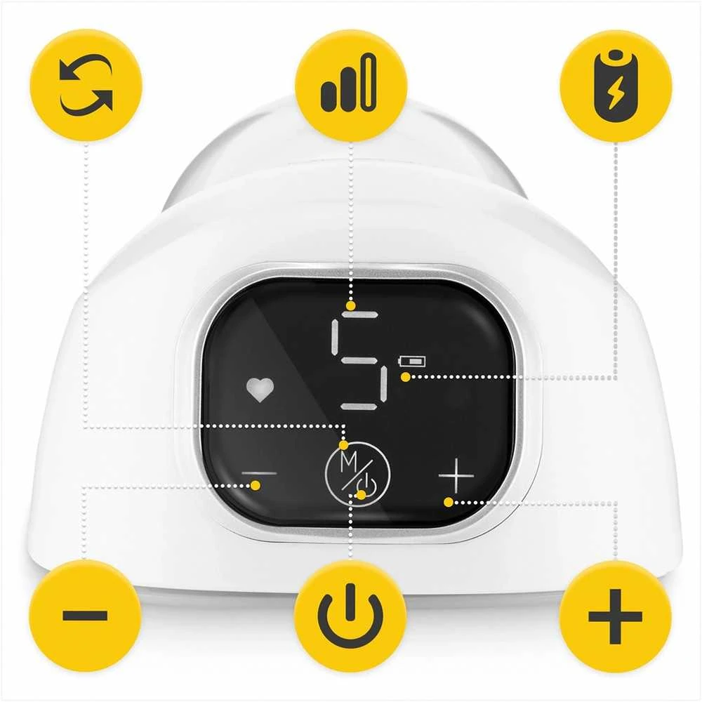 4Fizjo Elektrinis pientraukis, nešiojamas vieno elektrinio pientraukio aparatas patogiam žindymui, žemo triukšmo pientraukis, be BPA