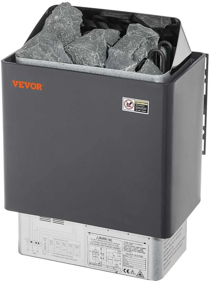Elektrinis pirties šildytuvas, 8kW, 400V, skaitmeninis valdiklis, namams, SPA, vidaus ir lauko naudojimui, nešiojama pirties krosnelė, 8-12 m³ pirties tūris