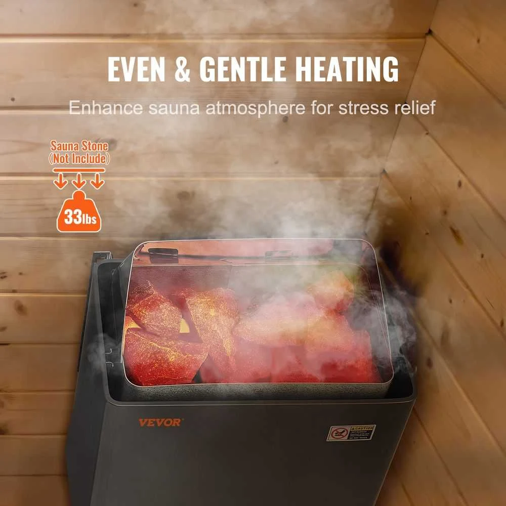 VEVOR 8kW elektrinė pirties krosnelė su valdymu