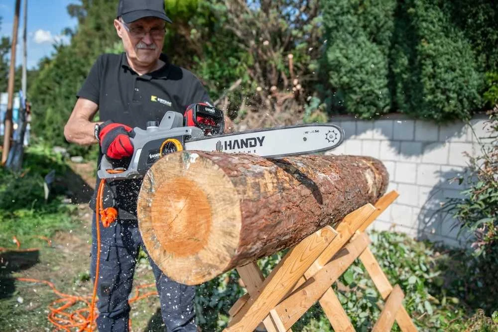 Elektrinis pjūklas medienai pjauti, su 40 cm kreipiančiąja juosta, 2000 W varikliu, elektrinis grandininis pjūklas, Handy Prime pjūklas