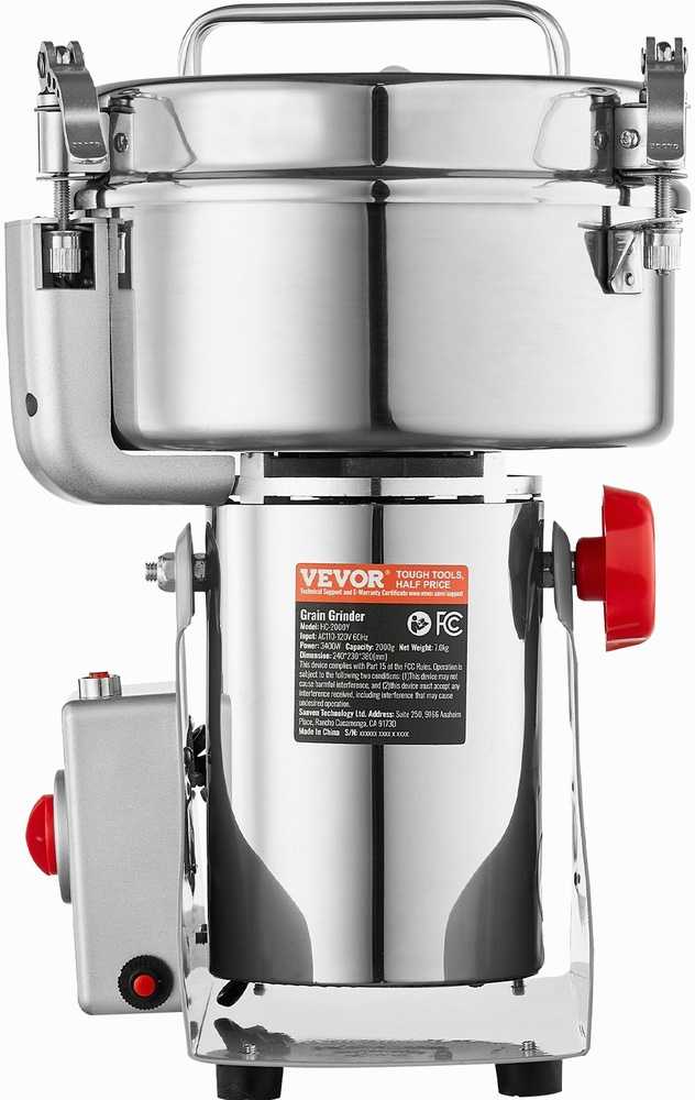 VEVOR 2000g elektrinė pramoninė prieskonių malūnas