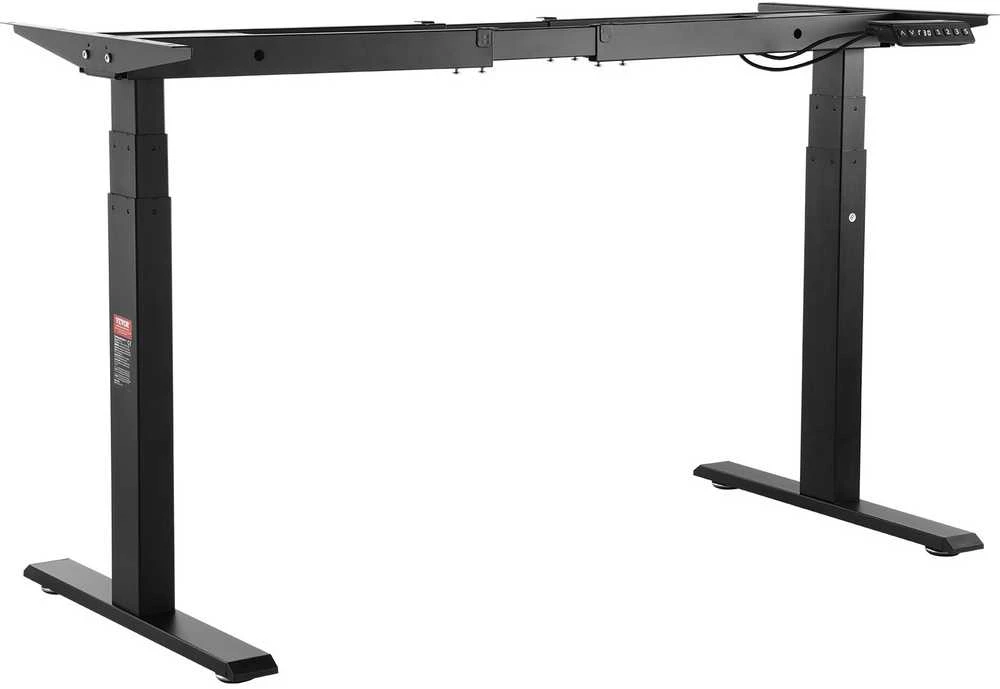VEVOR Elektrinis reguliuojamas stalo rėmas 65-129 cm H juodas
