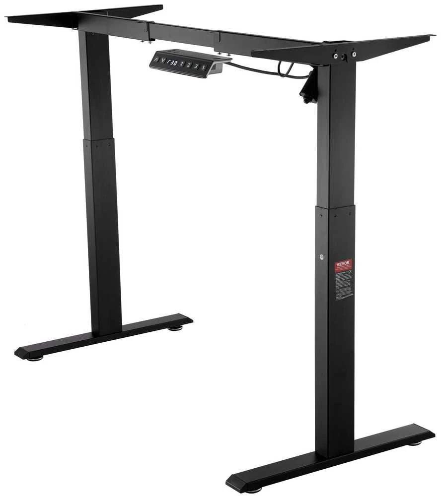 Elektrinis stovimo stalo rėmas, reguliuojamo aukščio darbo vieta, 70-117 cm, plieno rėmas, sėdimo-stovimo stalo keitiklis, ergonomiškas stalo rėmas