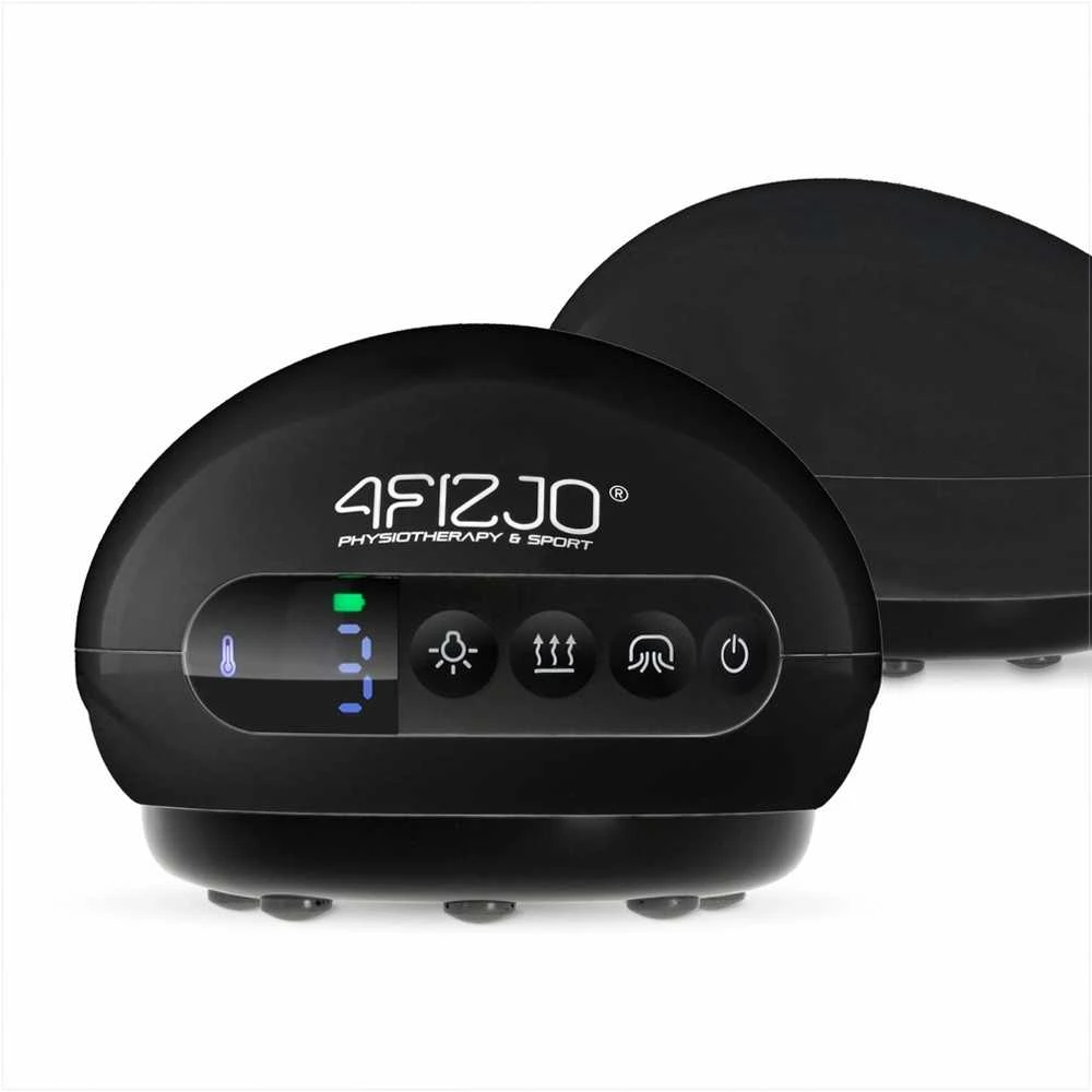 4Fizjo Elektrinis vakuuminis masažuoklis, odos stangrinimas, anticeliulitinis masažas, juodas grožio įrankis, kūno priežiūros prietaisas