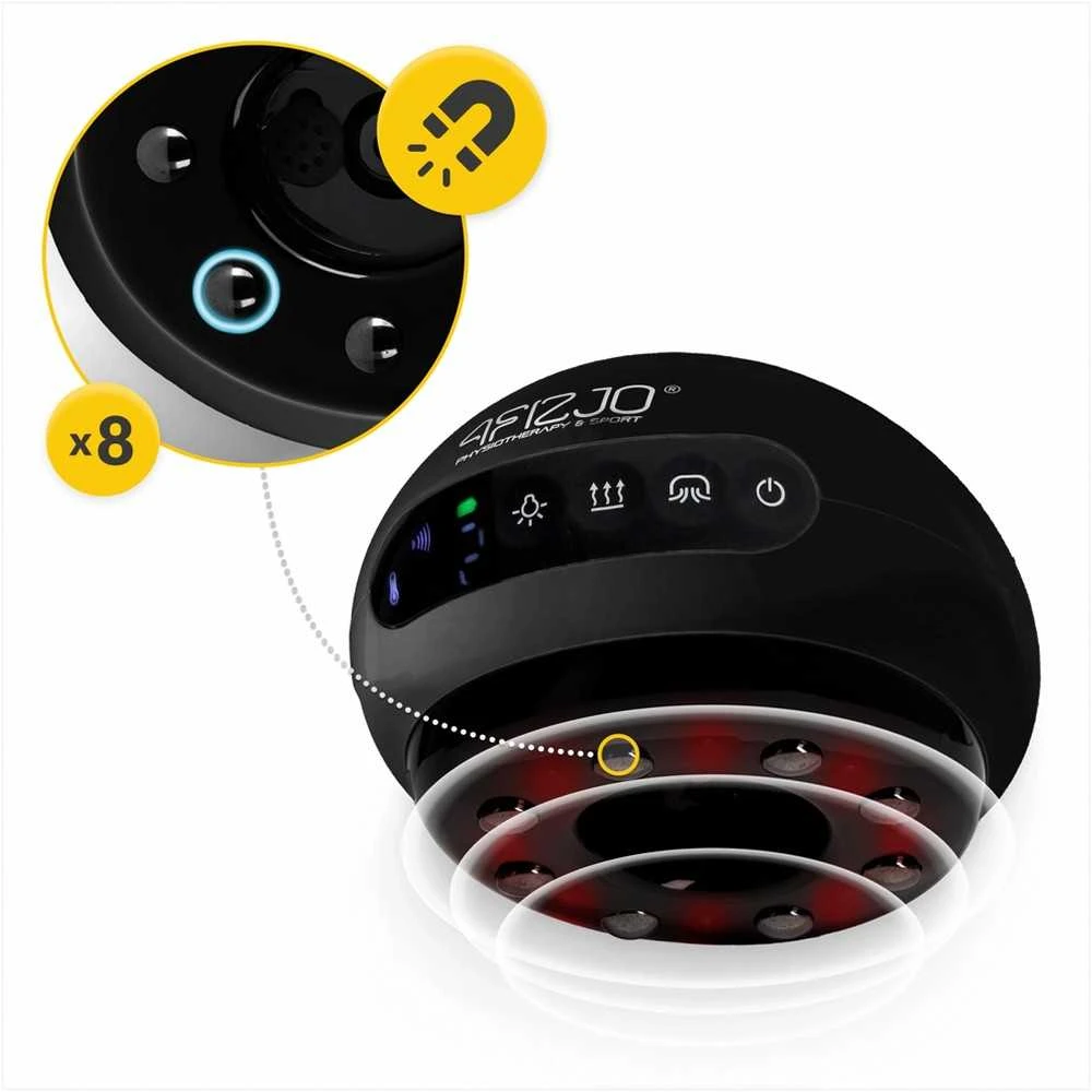 4Fizjo Elektrinis vakuuminis masažuoklis, odos stangrinimas, anticeliulitinis masažas, juodas grožio įrankis, kūno priežiūros prietaisas