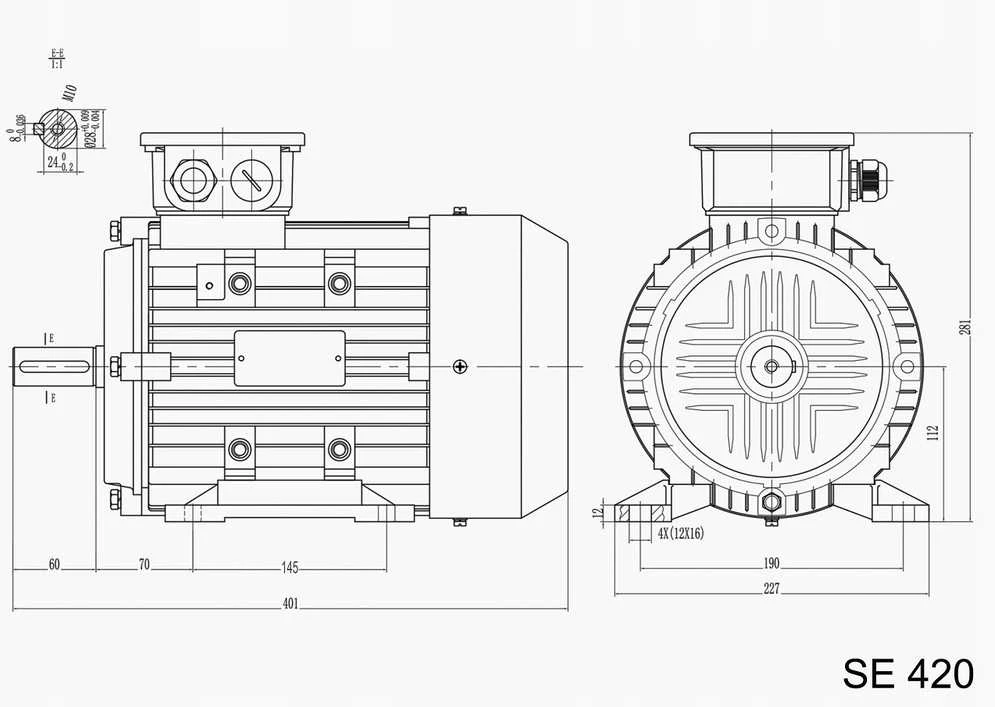 Elektrinis variklis 5.5 kW, 2850 RPM, vario apvija, kompresoriams ir pramoninei įrangai