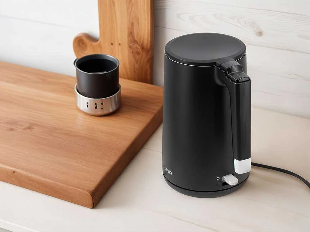 Elektrinis virdulys 1,5 l, vėsus liesti, 2200 W, belaidis virdulys, juodas elektrinis virdulys