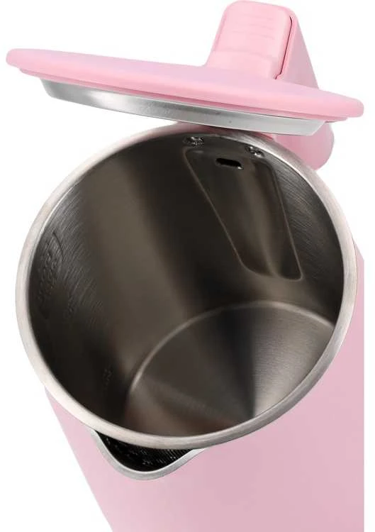 Elektrinis virdulys 1,5 l, vėsus paviršius, 2200 W, rožinis virdulys, belaidis virdulys