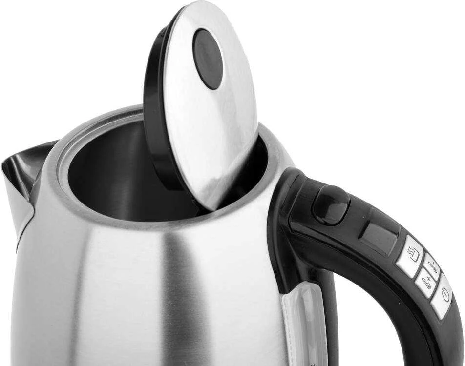 Elektrinis virdulys 1,7 l, su temperatūros valdymu rankenoje, nerūdijančio plieno virdulys