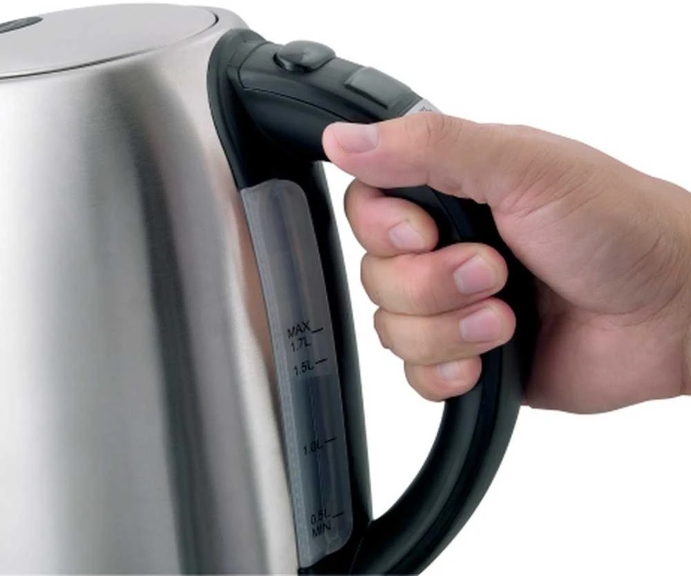 Elektrinis virdulys 1,7 l, su temperatūros valdymu rankenoje, nerūdijančio plieno virdulys
