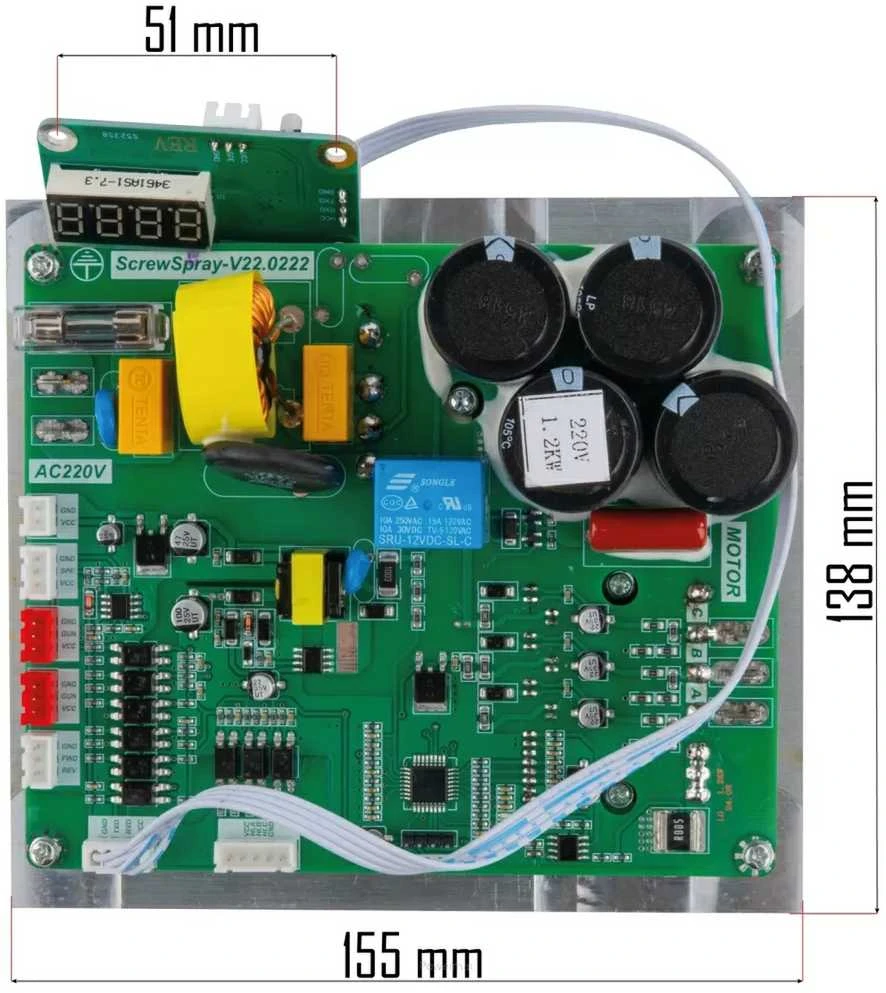 Elektroninė plokštė tinkavimo mašinai, pakeitimo PCB PM-AGT-1500M, universalus elektroninis modulis purškimo įrangai, tinkavimo mašinos atsarginė dalis