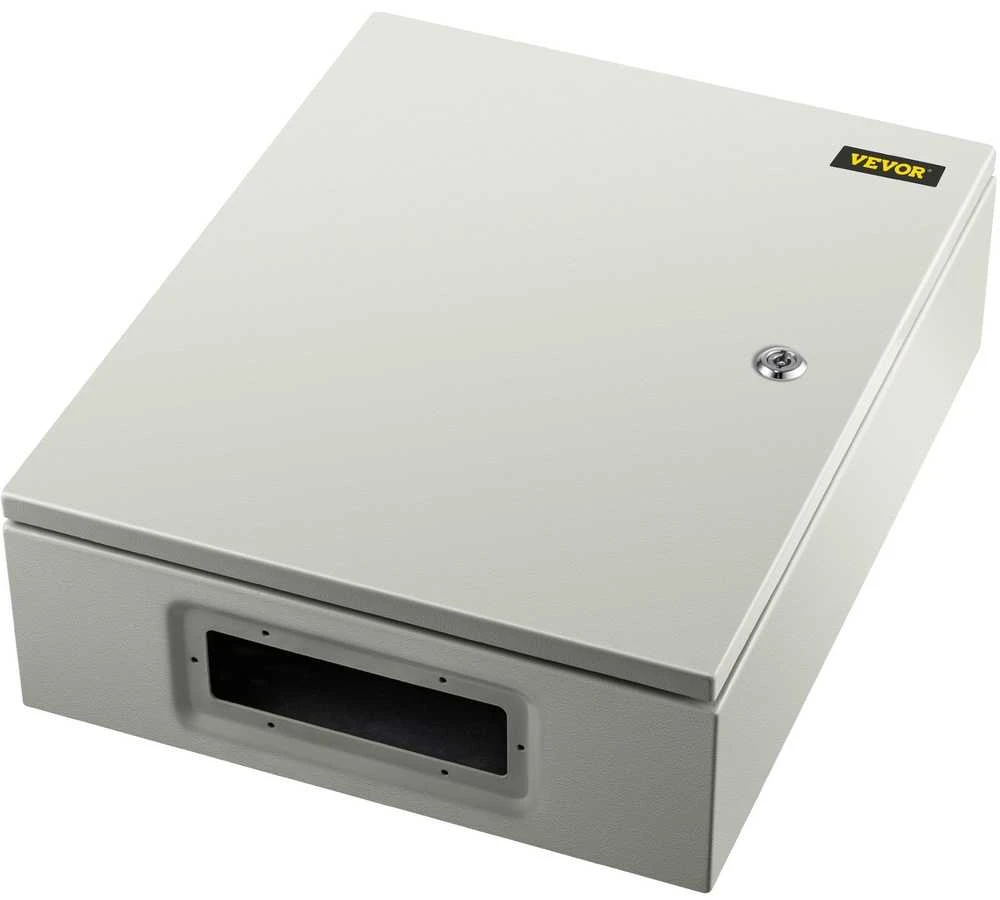Elektros dėžutė plieninė, NEMA 4X IP66, 50x40x15 cm, hermetiška, su montavimo plokšte, jungiamųjų dėžių korpusas